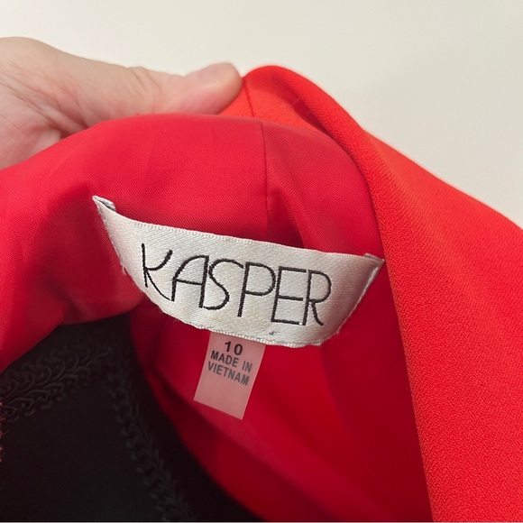 Kasper Red Cropped Jacket Size 10 - Picture 4 of 6